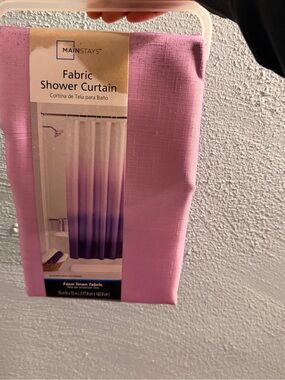 Mainstays Lavender to Plum Ombre Fabric Shower Curtain